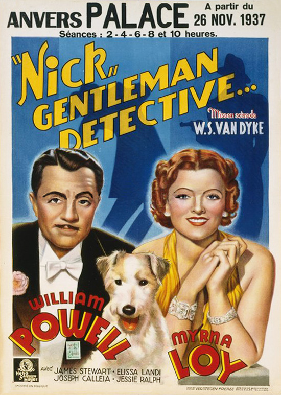 the thin man us half sheet style b movie poster