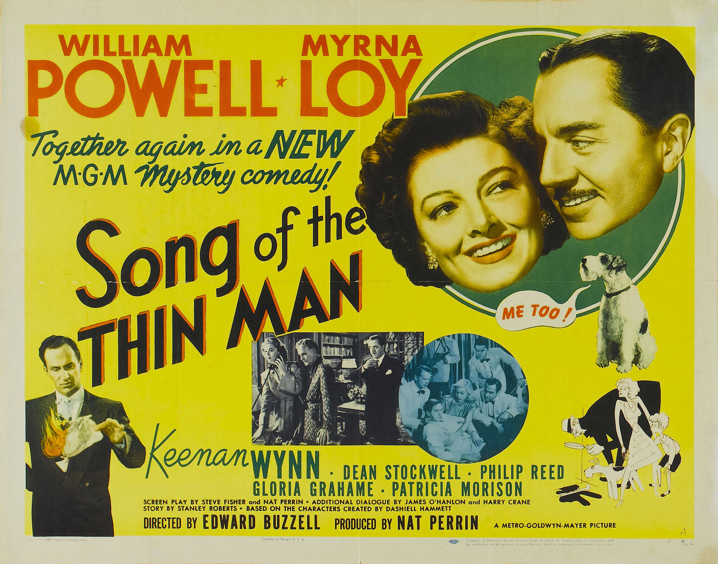 song of the thin man half sheet style a movie poster