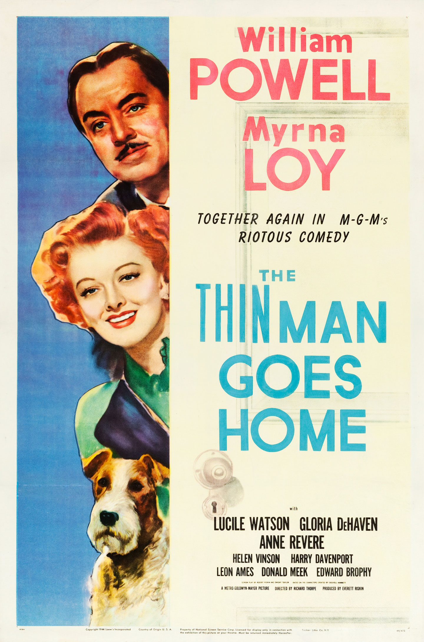 the thin man goes home us 1 sheet movie poster