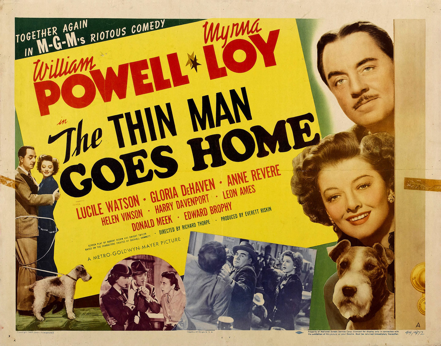 the thin man goes home half sheet movie poster